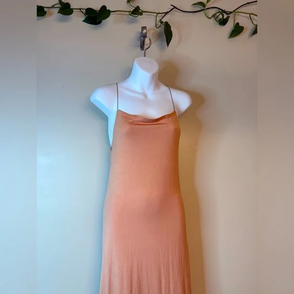 Victoria Secret Elegant Tan Maxi Slip vintage‎ size Small